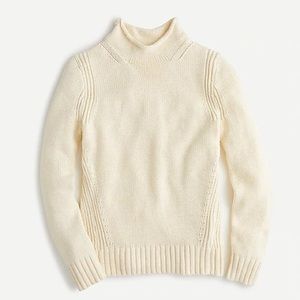 J. Crew Women’s 1988 Rollneck Cotton Sweater Ivory